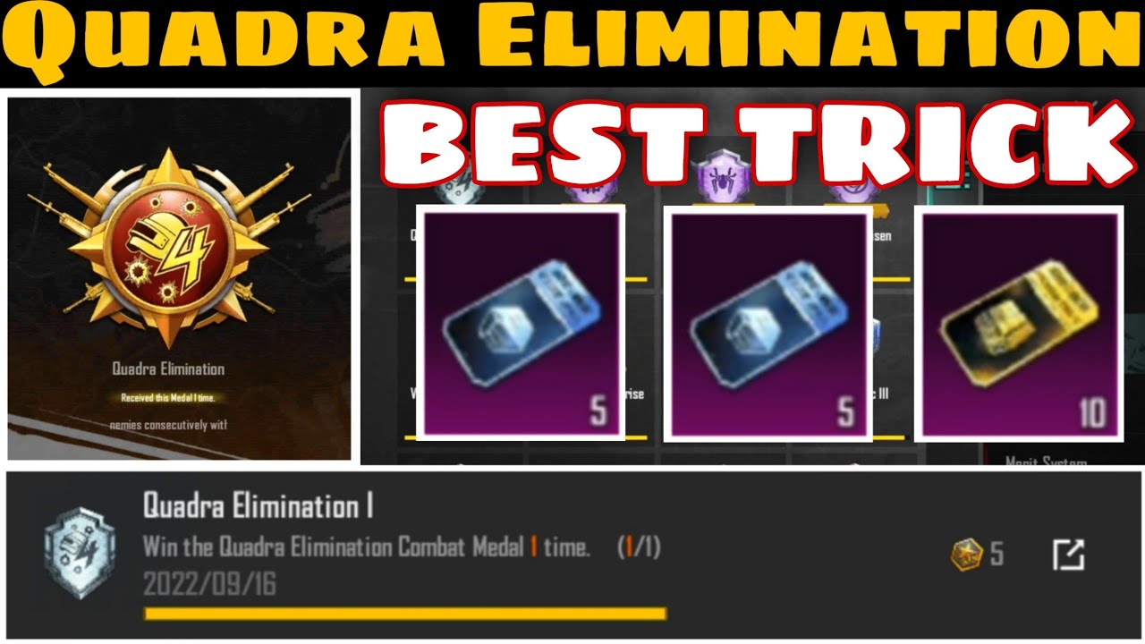 😱 Easyway To Complete Quadra Elimination & Triple Elimination Achievement 🔥 Quadra Achievement Pubg