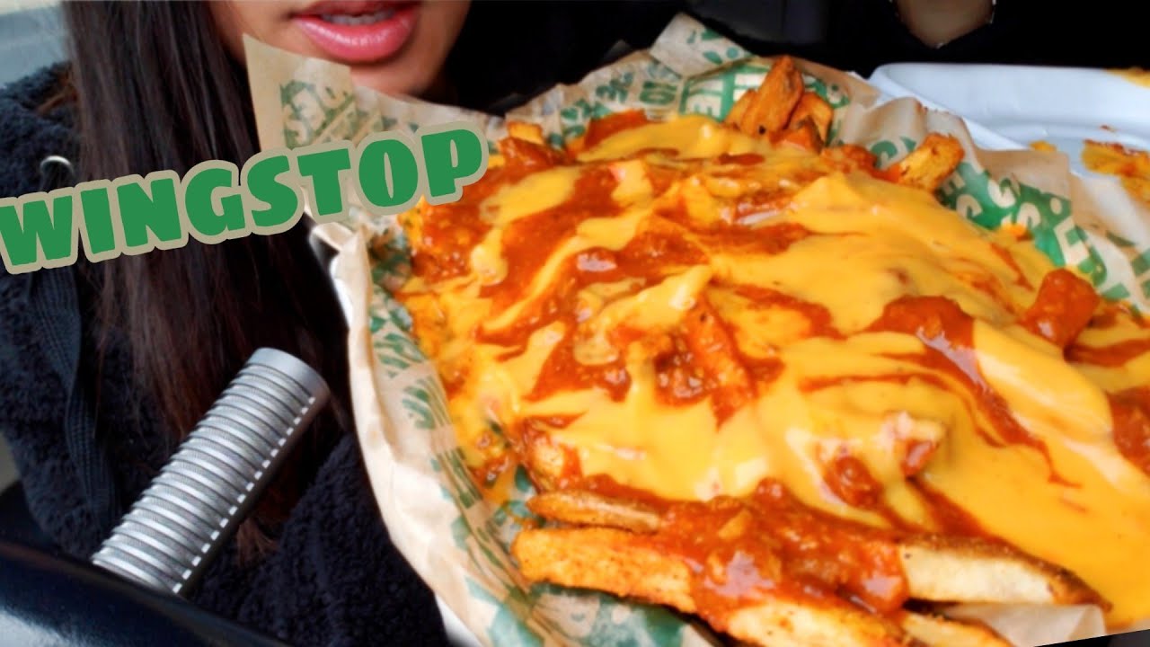 ASMR WINGSTOP CAR MUKBANG CHILI CHEESE FRIES 😲 REAL EATING SOUNDS 먹방 Twilight