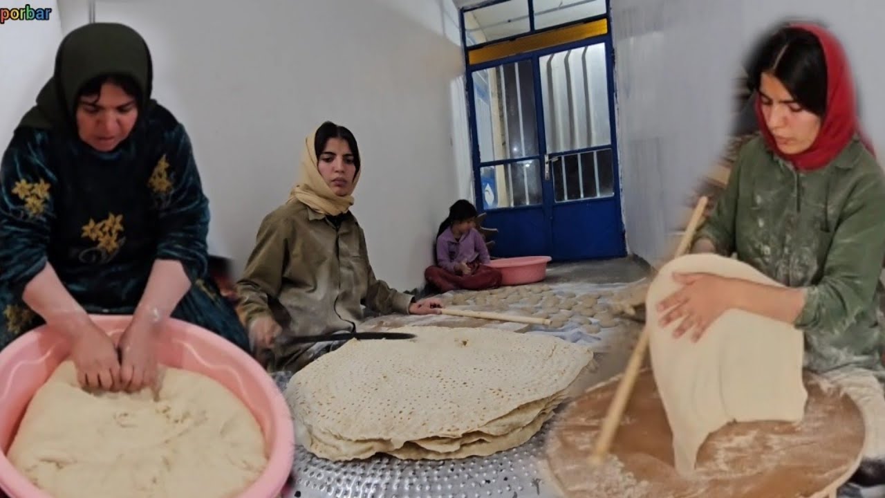 Baking Traditional Bread with the Gentle Hands of Mother and Daughter