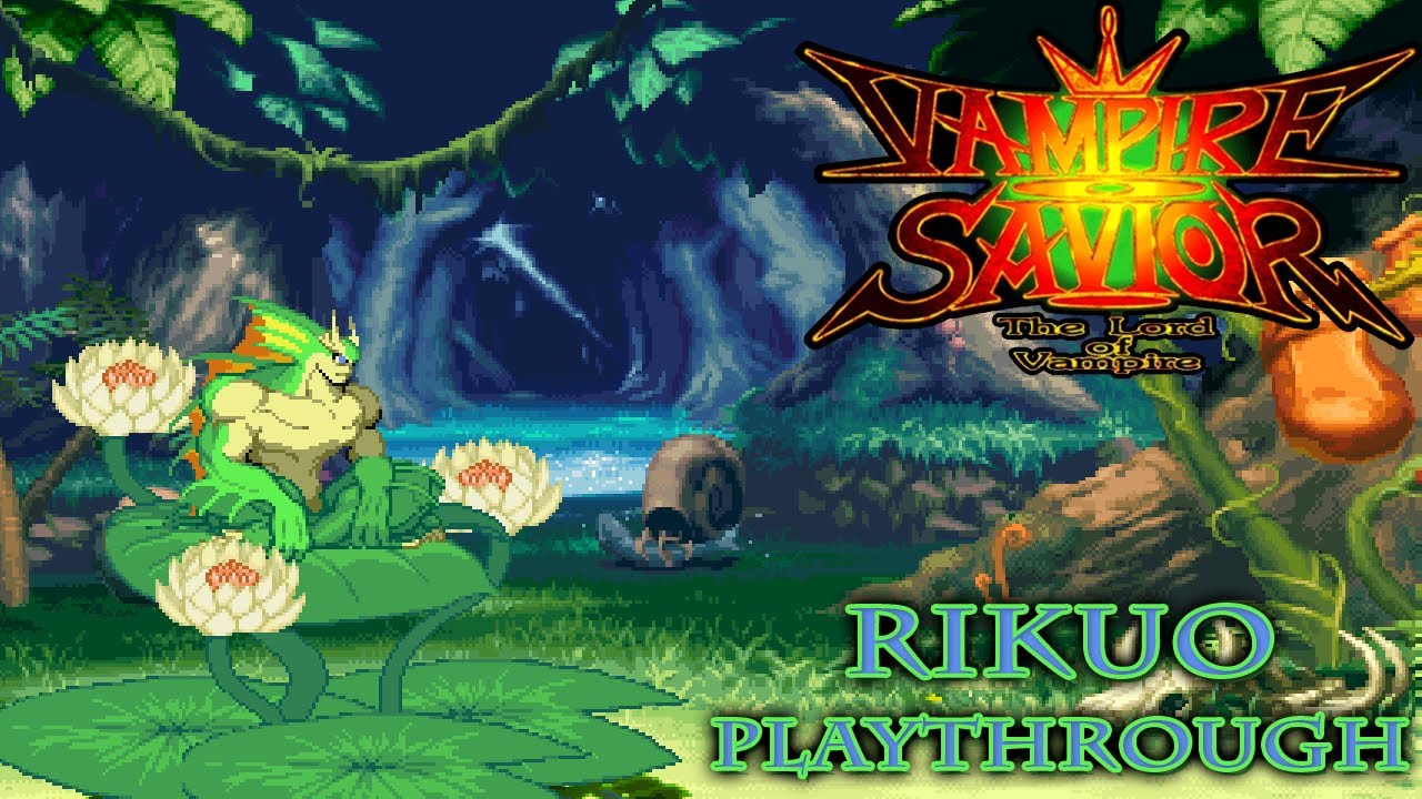 Vampire Savior - Rikuo/Aulbath Playthrough (Hardest Difficulty)