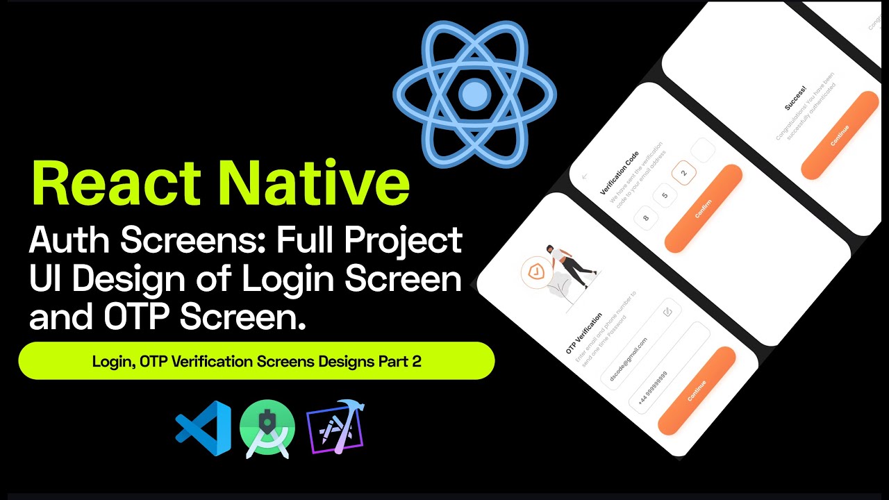 React Native Phone Number Login with OTP Verification: UI Design (Part 2)  Authentication | React UI