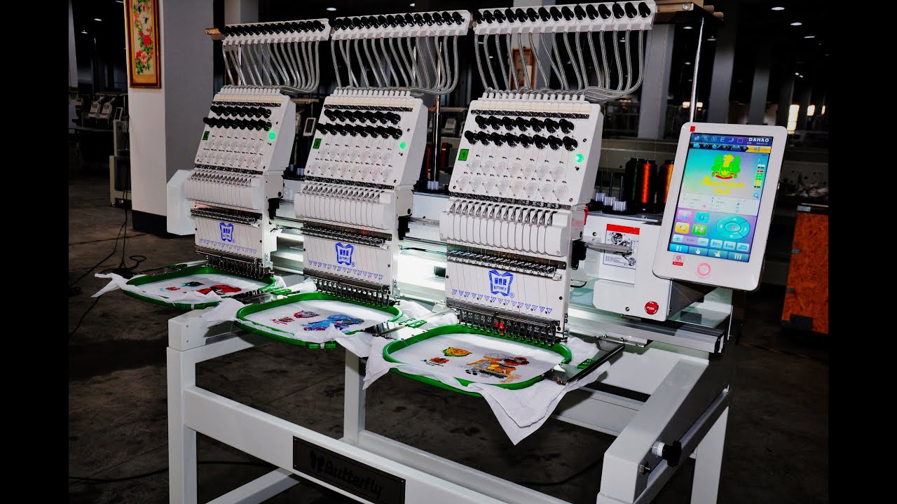 GARMENT EMBROIDERY: BUTTERFLY 1503 HIGH SPEED COMPACT MULTI FUNCTIONAL EMBROIDERY MACHINE