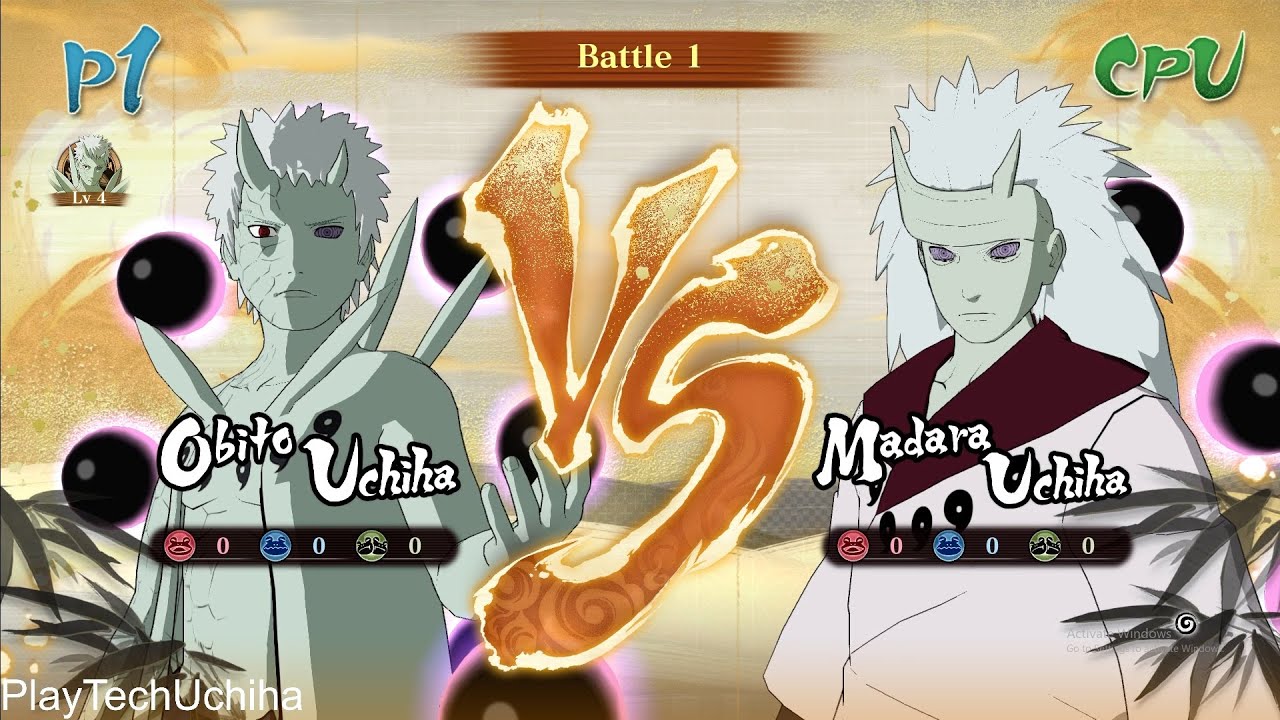 OBITO UCHIHA (TEN TAILS JINCHURIKI) VS MADARA UCHIHA (SIX PATHS)