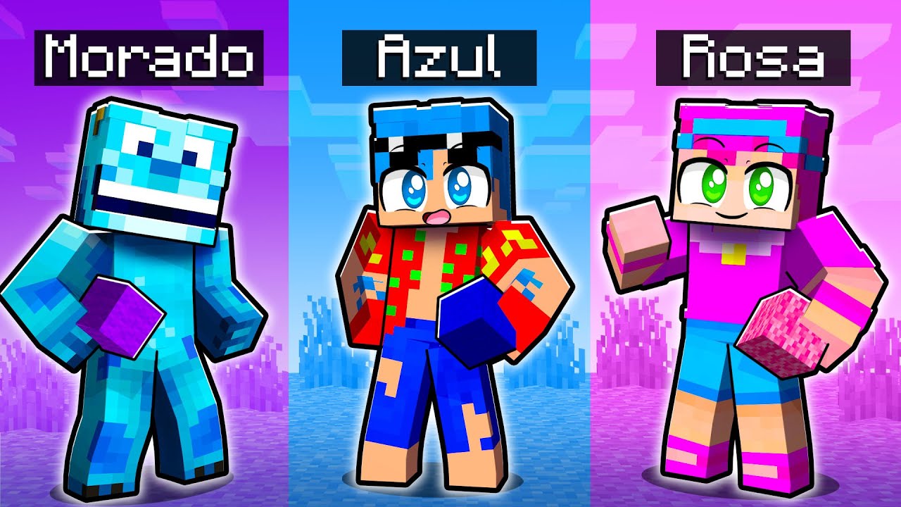 ¡BATALLA de COLORES en MINECRAFT! 🔴🟡🔵 TIMBA VK