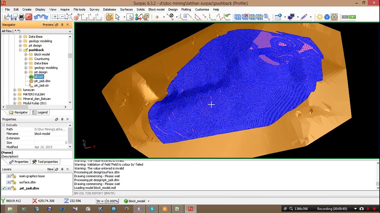 How to calculate the volume & tonnage of block models in Surpac #Surpac #Geology #MiningEngineering 