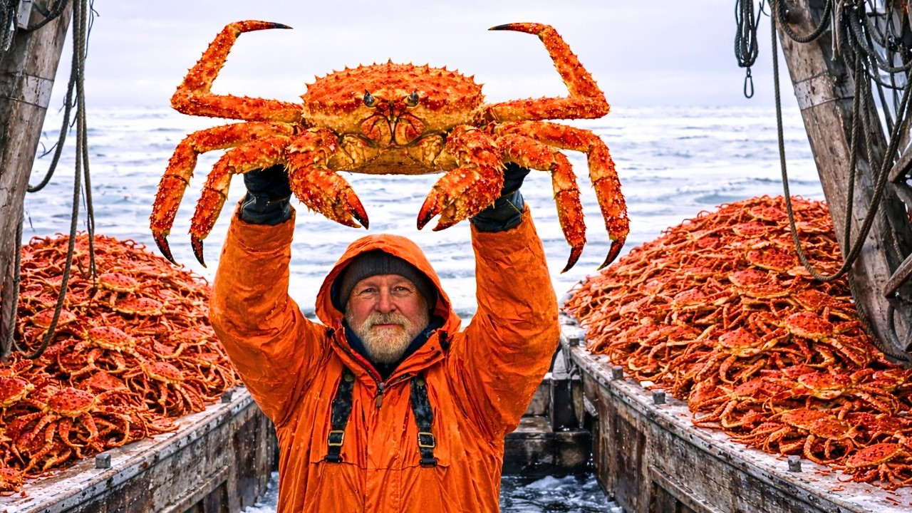 24 Horas en un Barco de Pesca de Cangrejo Real en Alaska – Tormenta, Mar Bravo, Cangrejos Gigantes