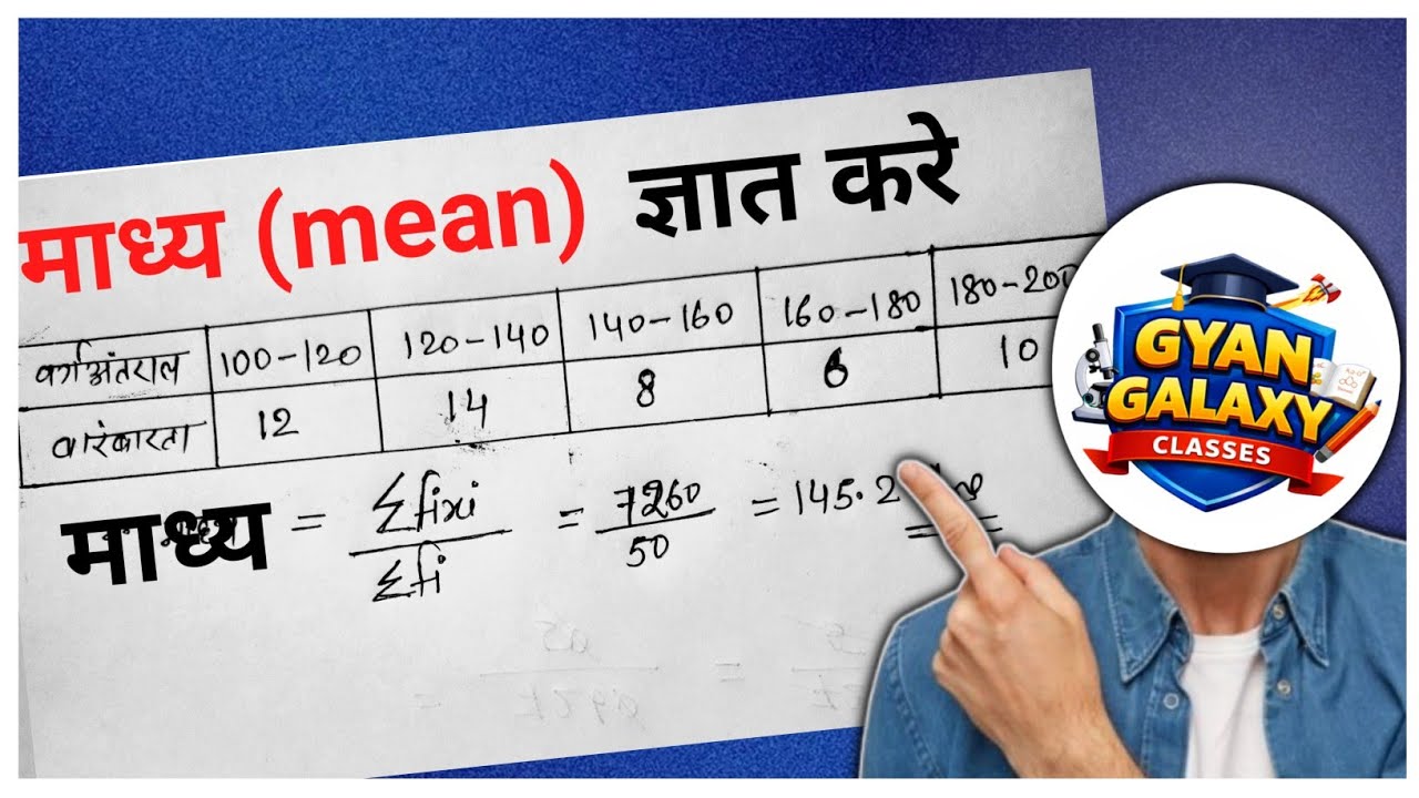 Mean (माध्य) कैसे निकालें | Class 10 Maths | Statistics