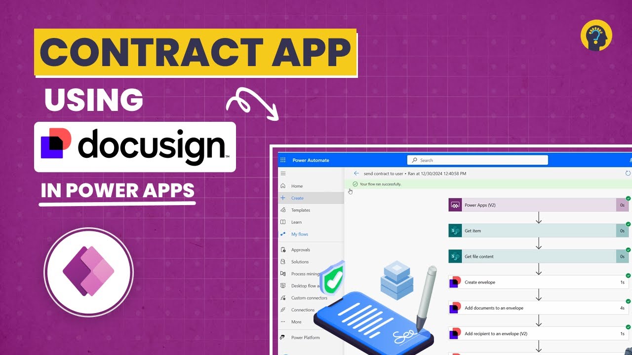 How to Build a Contract App in Power Apps + DocuSign | Auto-Save Signed PDF to SharePoint