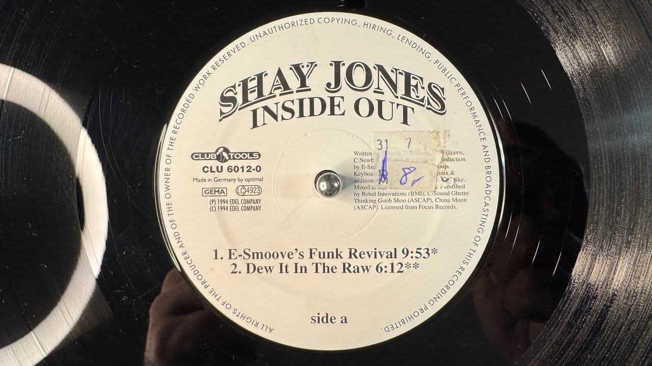 Shay Jones – Inside Out (Dew It In The Raw) - Club Tools – CLU 6012-0 (1994)