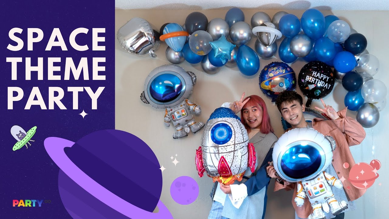 Space Themed Birthday Party Balloon Decorations Ideas! | DIY Themed Party