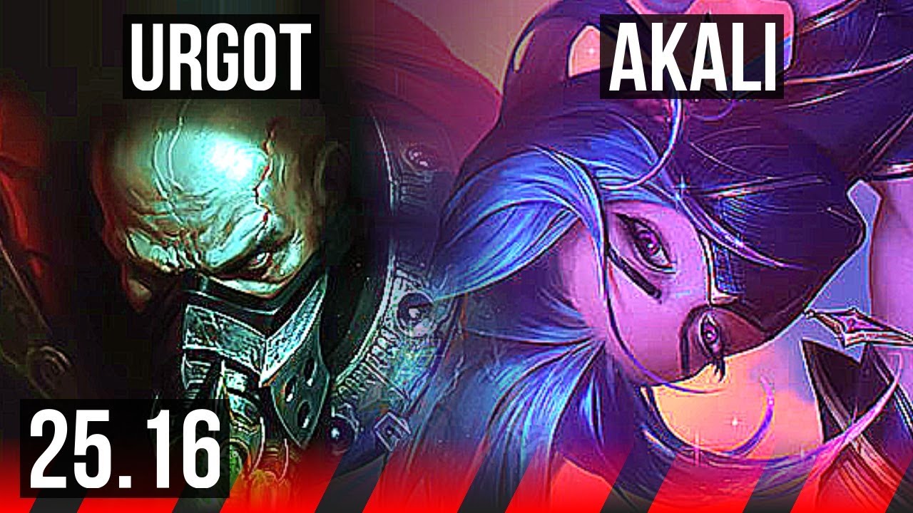 URGOT vs AKALI (TOP) | NA Master | 25.16