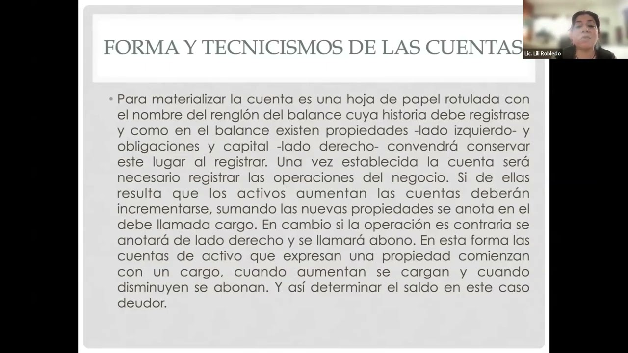 Contabilidad - Forma y Tecnicismos de las Cuentas