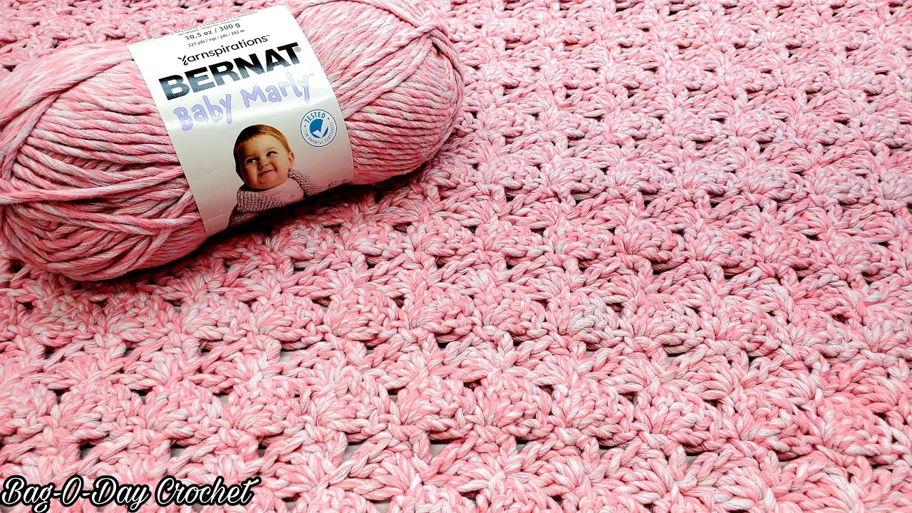 Easy crochet baby blanket / crochet beginner blanket / Bag O Day Crochet Tutorial #679