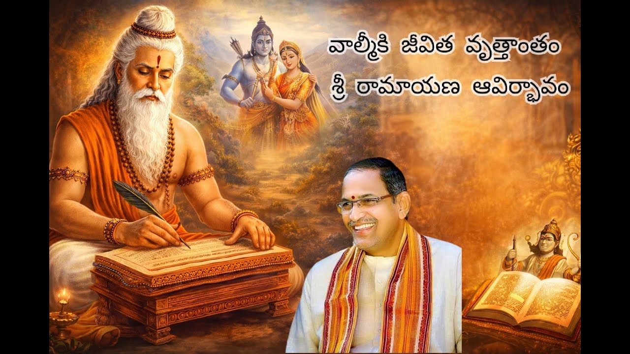వాల్మీకి జీవిత వృత్తాంతం – శ్రీ రామాయణ ఆవిర్భావం | చాగంటి గారి ప్రవచనం
