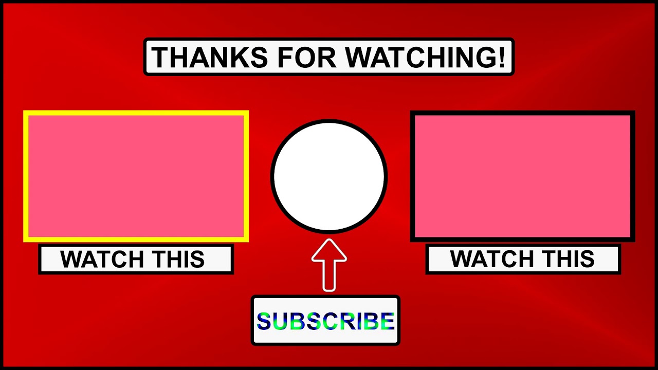 Beautiful Youtube End Screen Animation