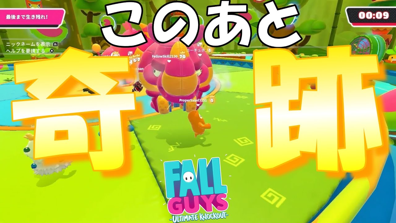 余裕こいてたら奇跡起きた【FALL GUYS】