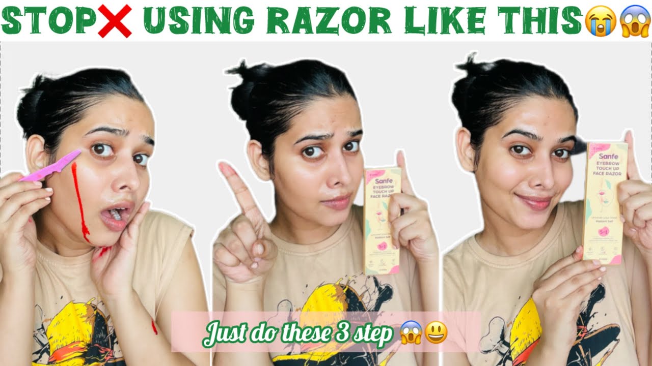 Stop❌ using Razor😱 How to Use a Facial Razor for Smooth, Glowing Skin | Step-by-Step Guide #viral 