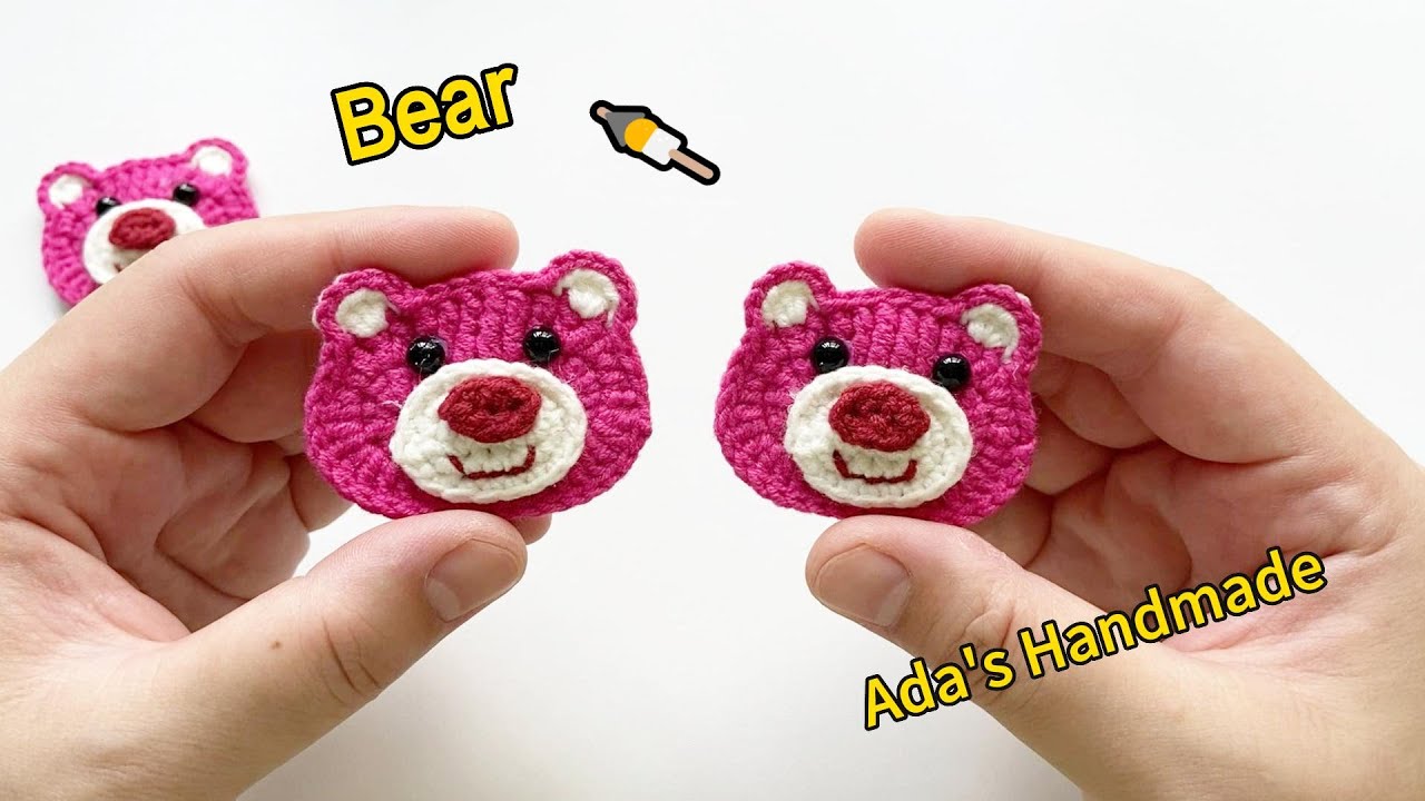 How to crochet the bear Lotso/DIY bear Lotso hairpin or brooch🎉