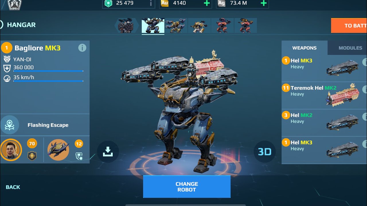 Bagliore Hell frozen weapon is back a little Decent | War Robots Gameplay