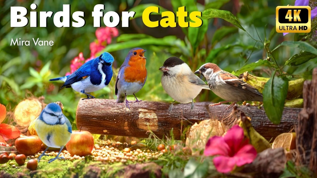 Feline Bird Frenzy 🐱🐦 4K HDR Birds and Nature for a Fun-Filled, Relaxing Cat TV Experience