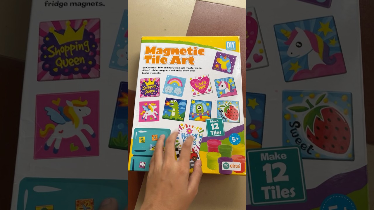 Unboxing magnetic tile art kit // creativity whispers