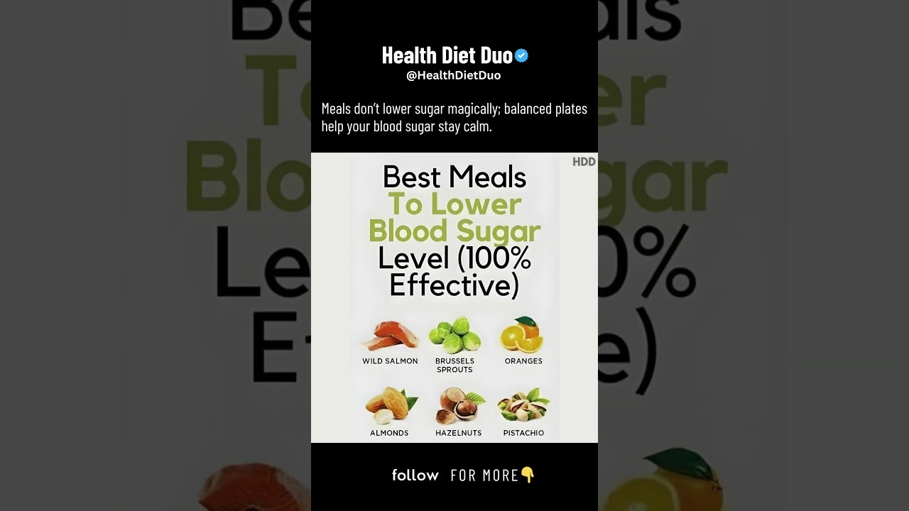 Best Meals To Lower Bloo Sugar | @HealthDietDuo 