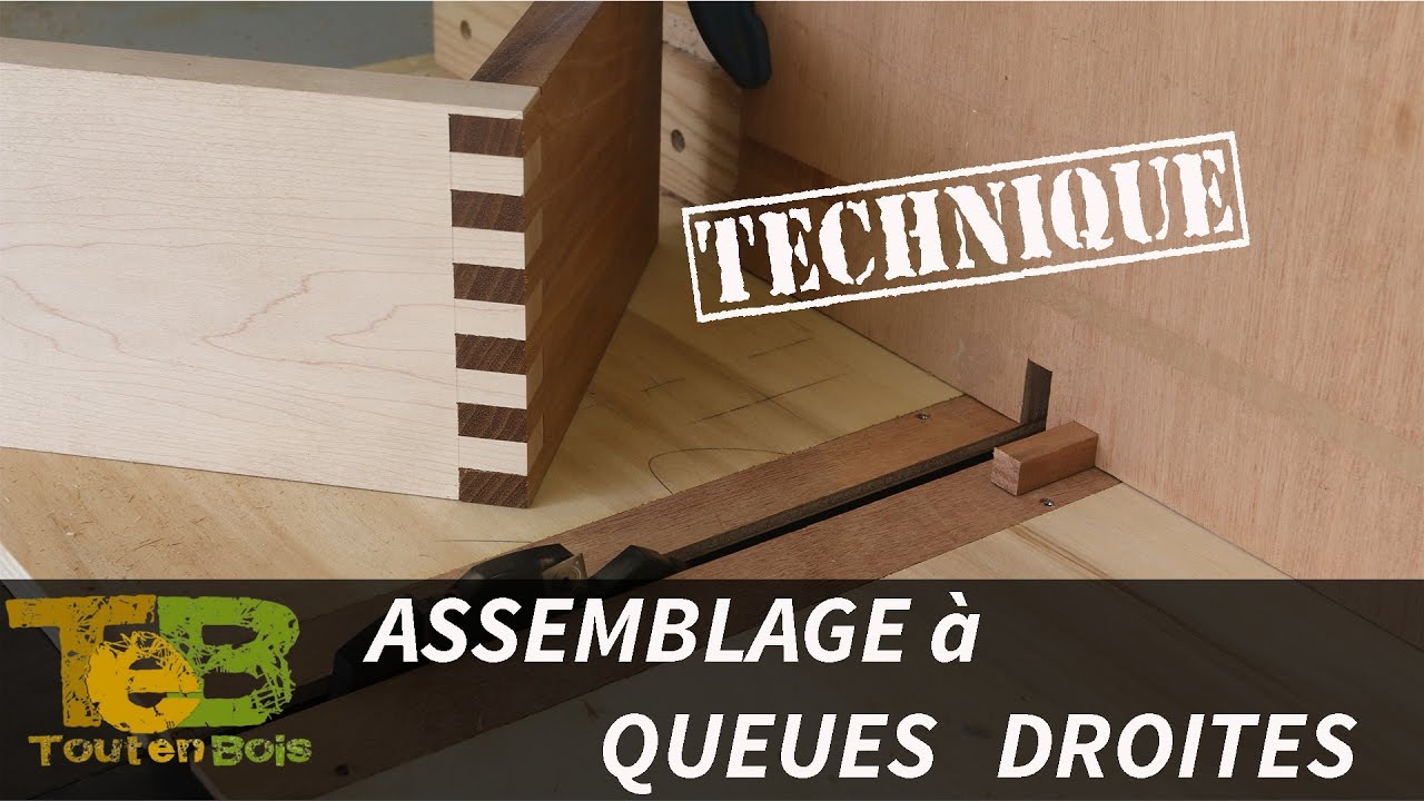 Travail du bois : assemblage à Queue droite avec une fraise à rainurer felder