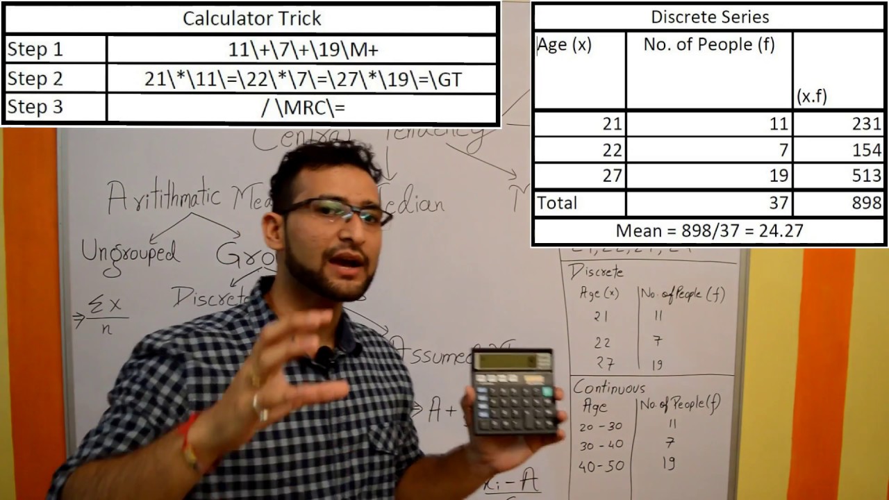 CA Foundation | Statistics with calculator tricks | Mean | PROkhata.com