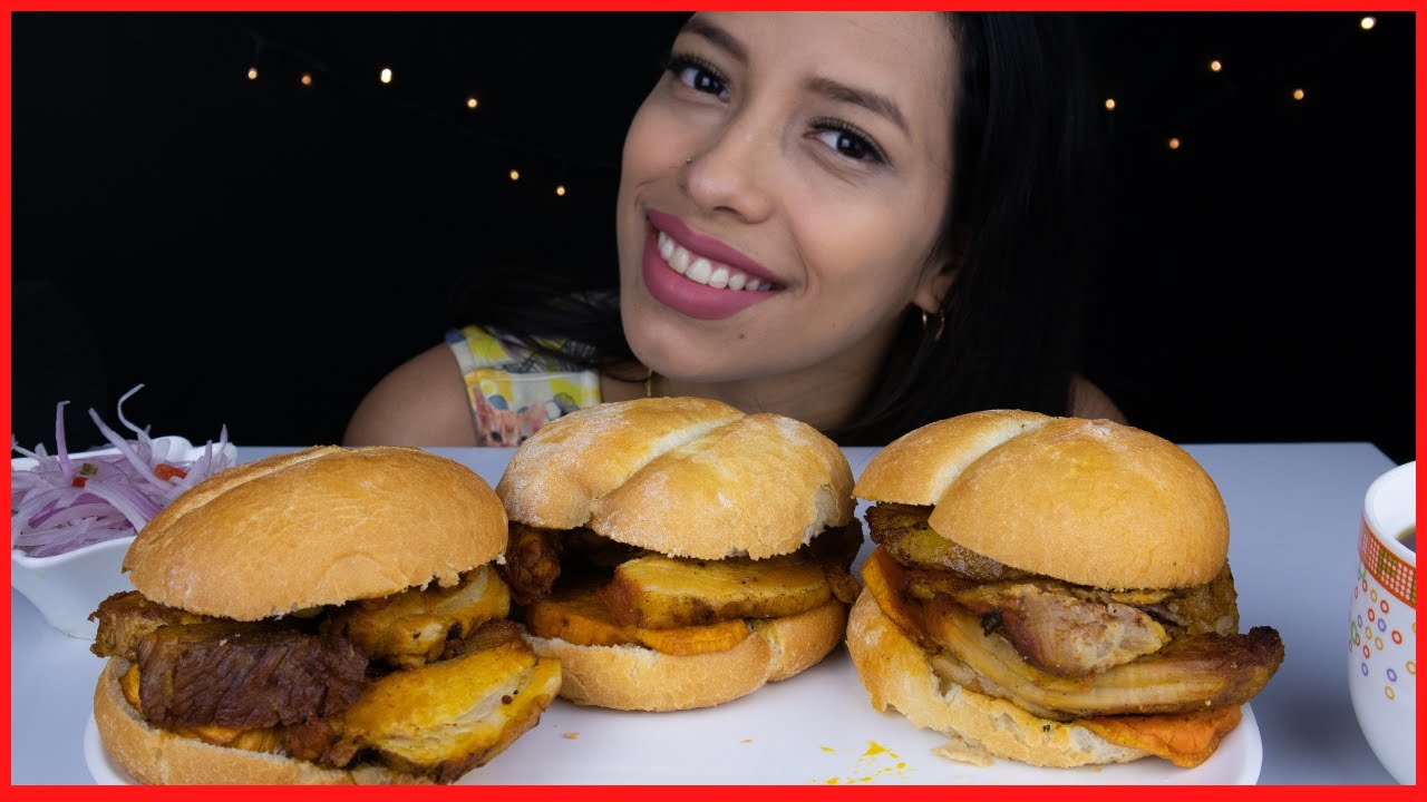 ⭐️ ASMR // Comiendo Pan con Chicharrón en el desayuno   // Mukbang ASMR 👄