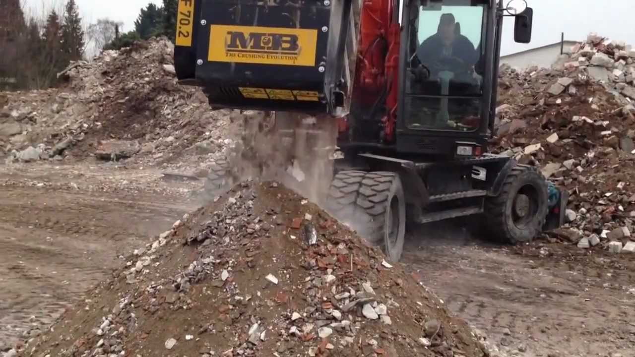 Backenbrecherlöffel, Brecherlöffel   Recycling Schotter