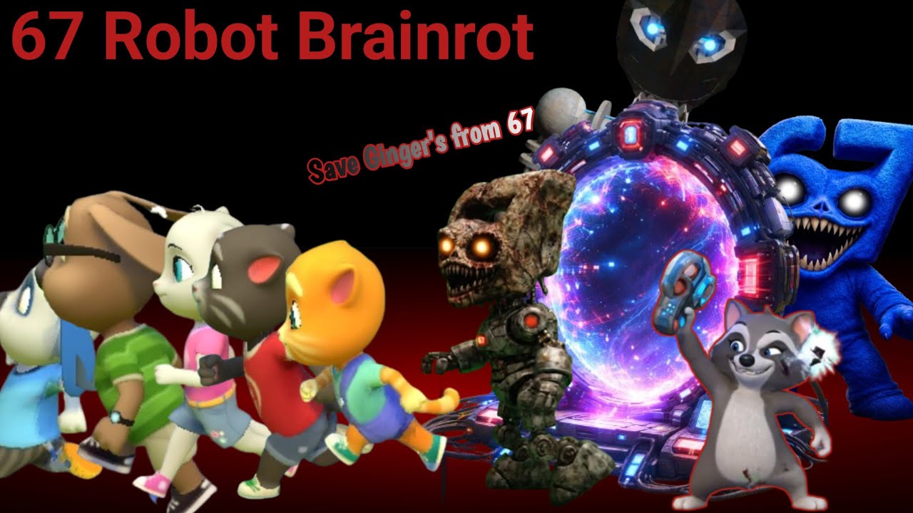 67 Robot Brainrots~ My Talking Tom Friends 2 x Roblox! Save Ginger 😭 Tom and Angela's Epic Rescue 
