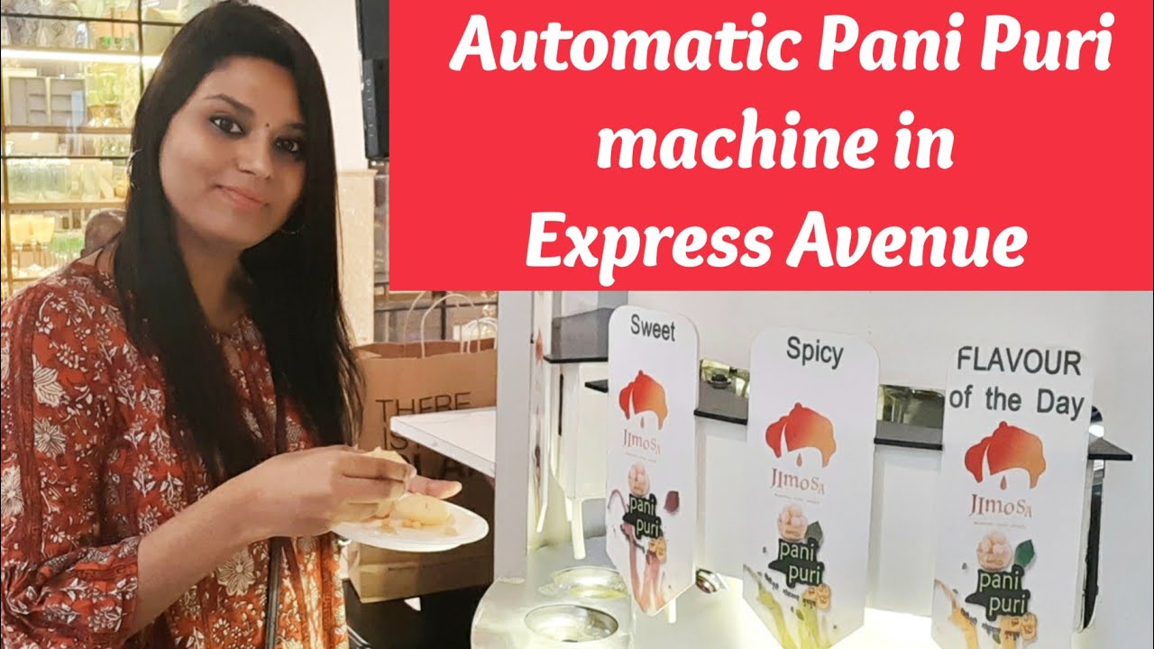 Automatic Pani Puri in Express Avenue mall Chennai | Food Review Tamil Exploring | Jimo SA Chat Box