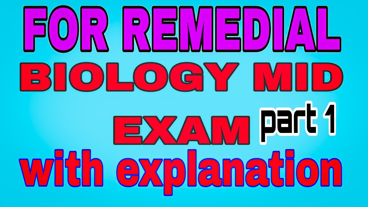 🔴Biology Mid Exam for Remedial students part 1