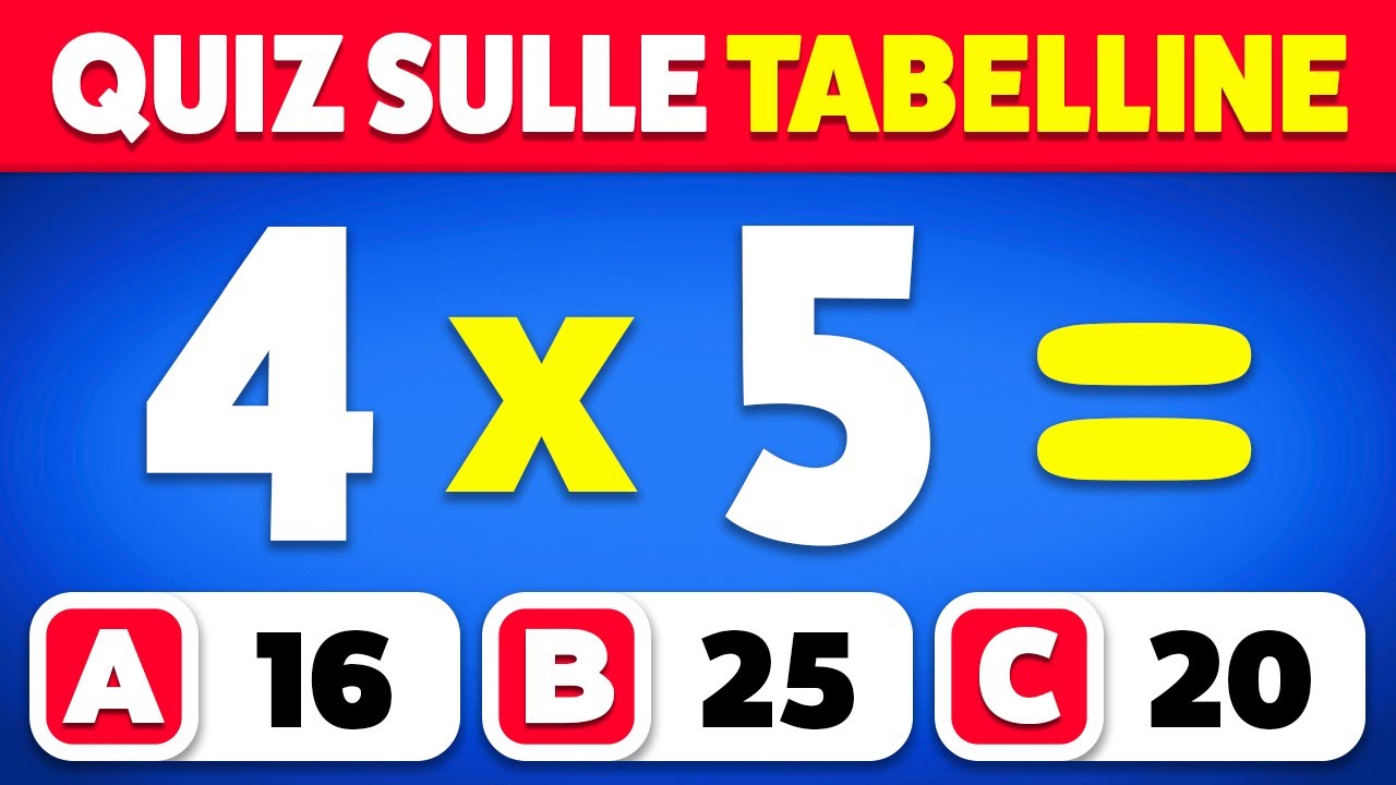 Riesci a Superare questo Quiz sulle Moltiplicazioni...? ✖️🤓📚 | Quiz sulle Tabelline