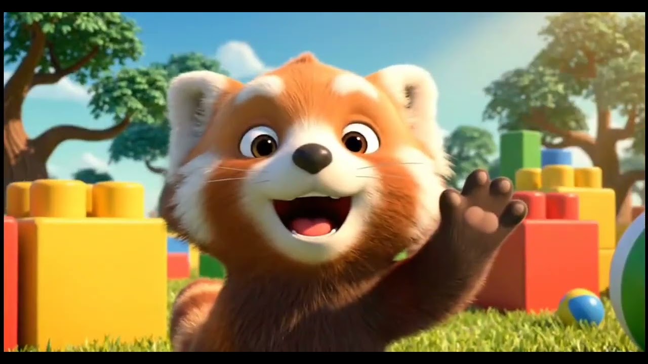Learn ABC with cute red panda, alphabet A-F for kids