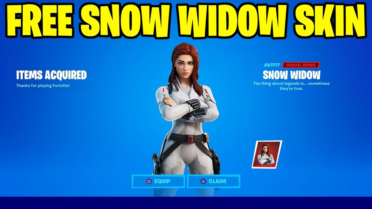 How to Get the Black Widow Snow suit Skin For Free and Early In Fortnite