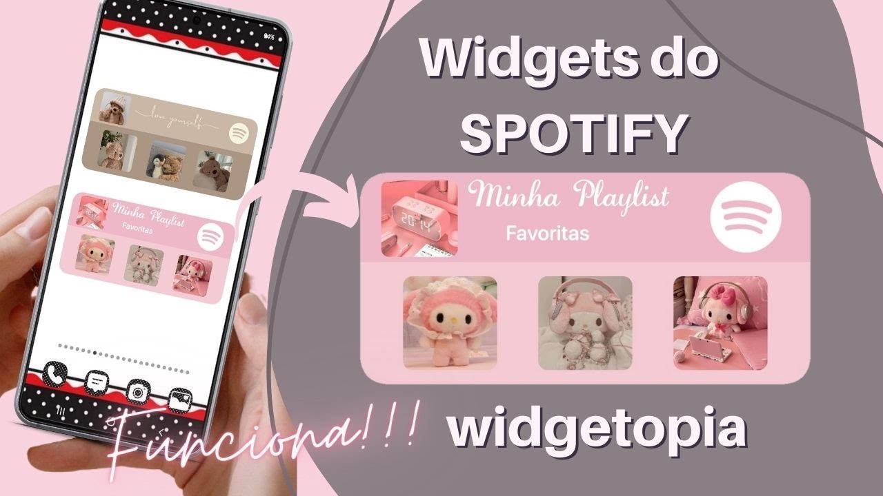 Como Fazer | Ter WIDGETS do SPOTIFY de iPHONE no ANDROID PERSONALIZADO e EXCLUSIVO com o WIDGETOPIA