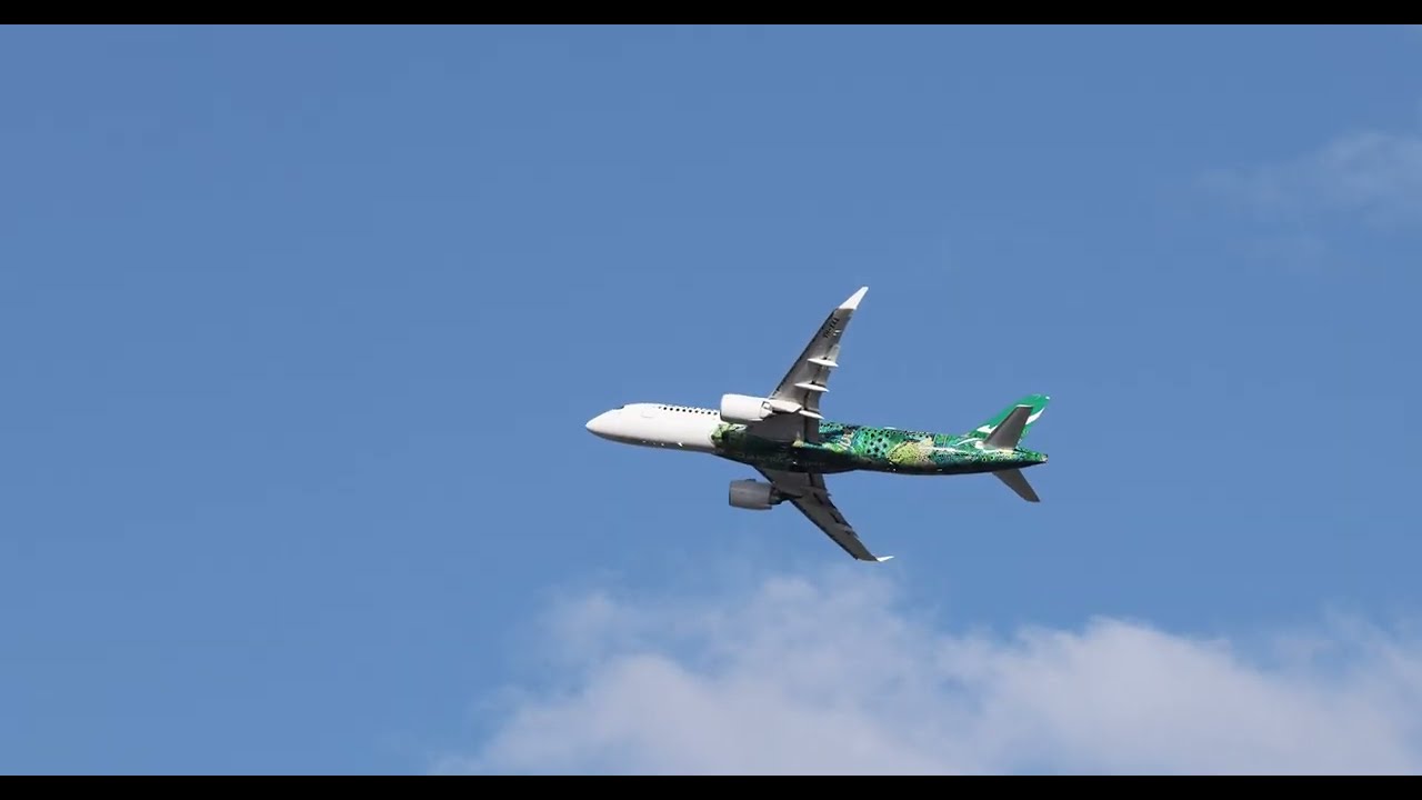 Qantas Airbus A220 Takeoff