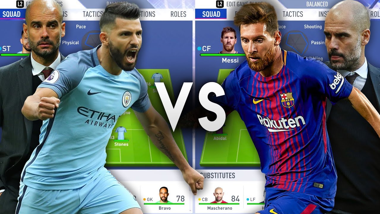 Pep Guardiola's Manchester City VS Pep Guardiola's Barcelona - FIFA 19 Experiment