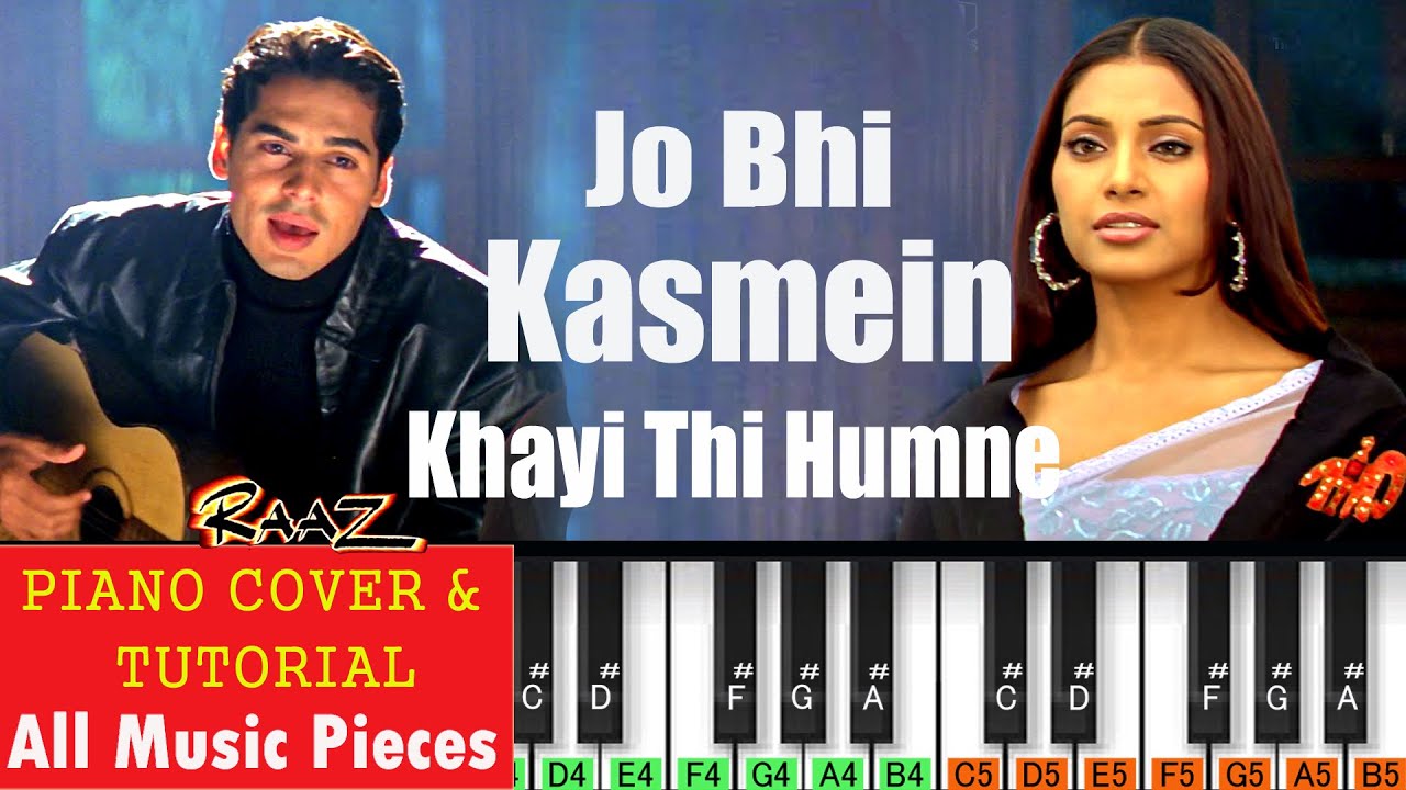 Jo Bhi Kasmein Piano Tutorial | Raaz (2002) | Hindi Piano Notation | Bollywood Piano Tutorial