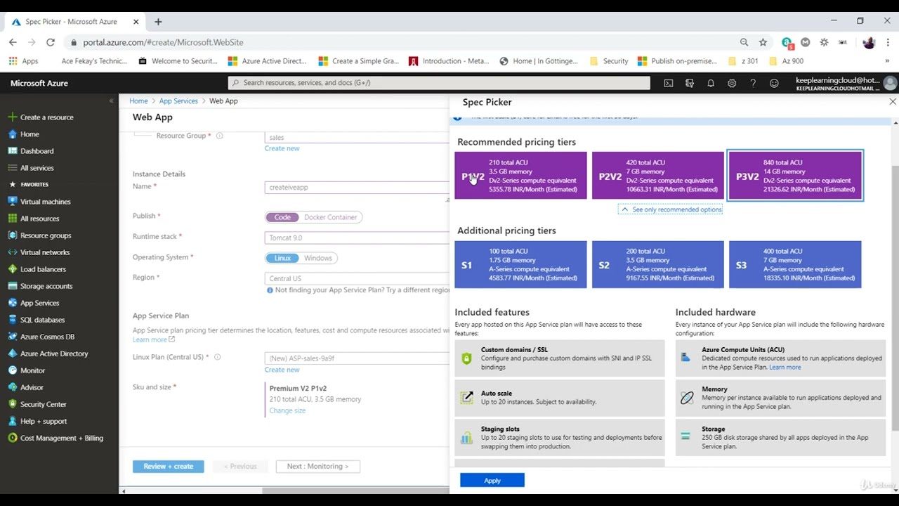 10.3 - App Service Plan Pricing Tiers in Microsoft Azure || Microsoft Azure Administrator