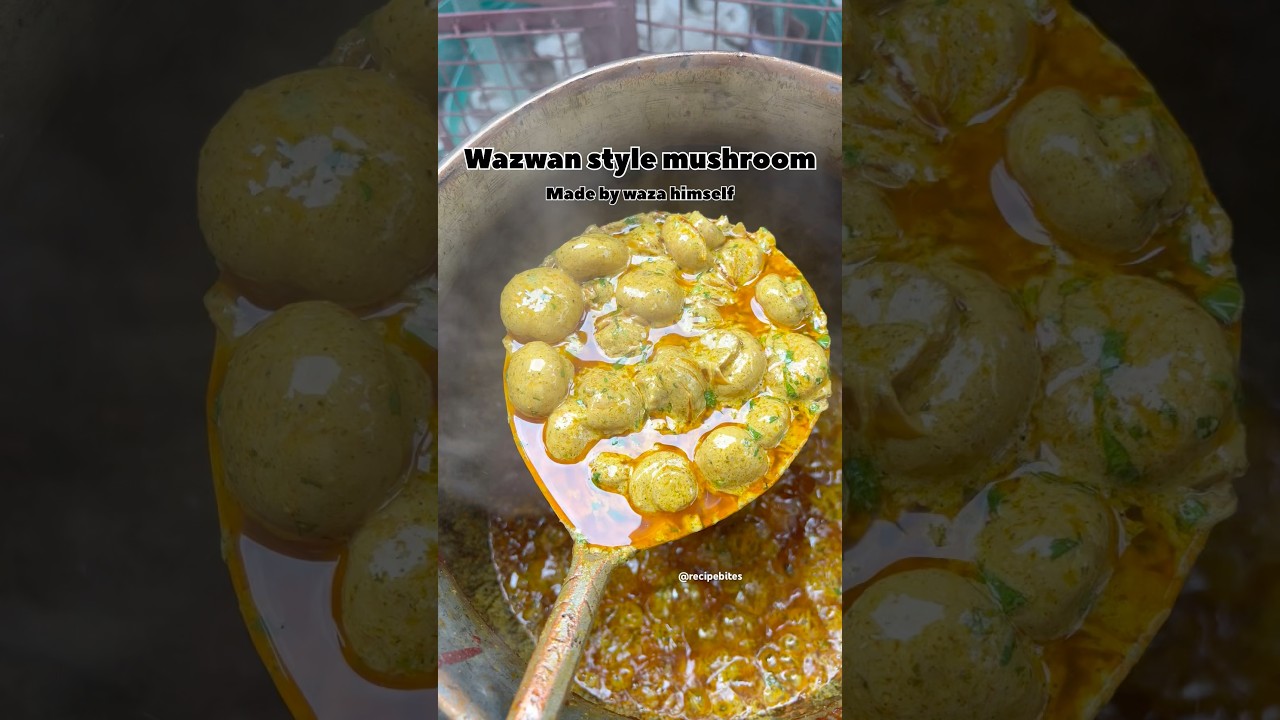 Wazwan style mushroom made by waza himself 