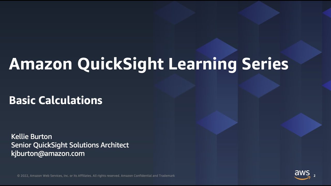 Basic Calculations: 2023 Amazon QuickSight Learning Series