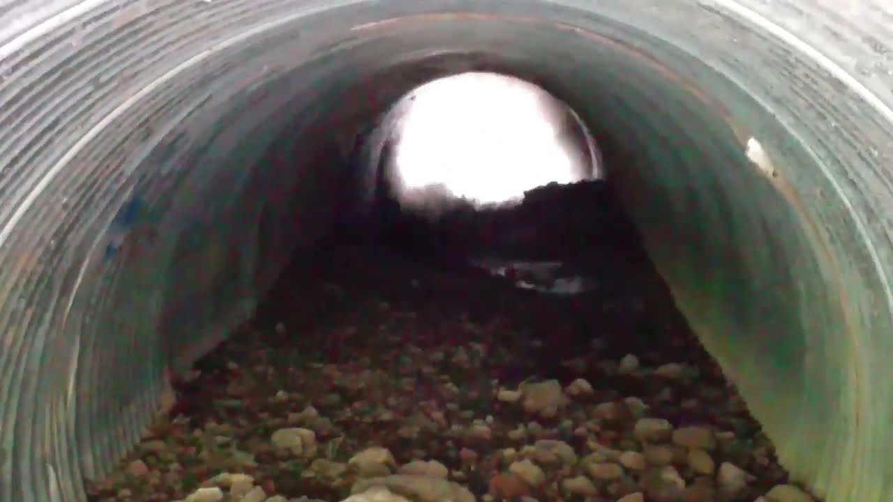 Jetting Soil/Rocks from 36-inch Culvert at 23-GPM/3000-PSI with 