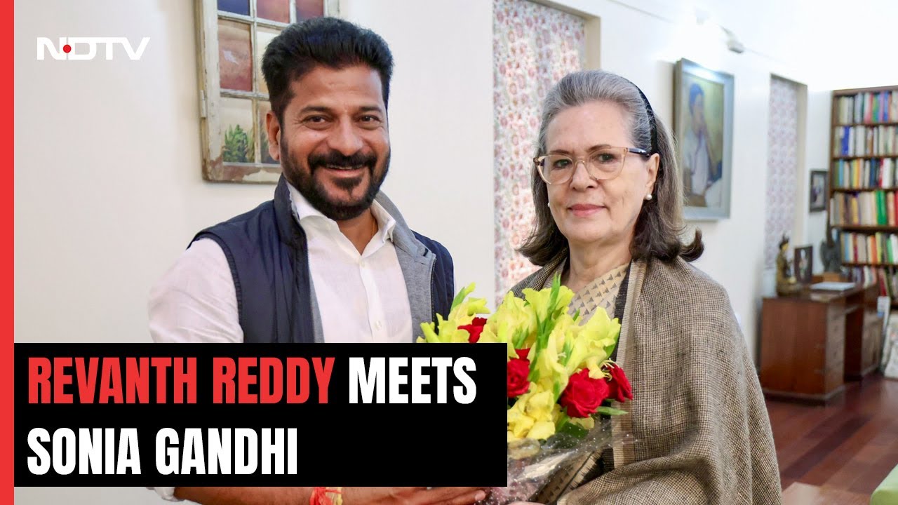 Telangana CM-Designate Revanth Reddy Meets Sonia Gandhi, Rahul Gandhi, Mallikarjun Kharge In Delhi