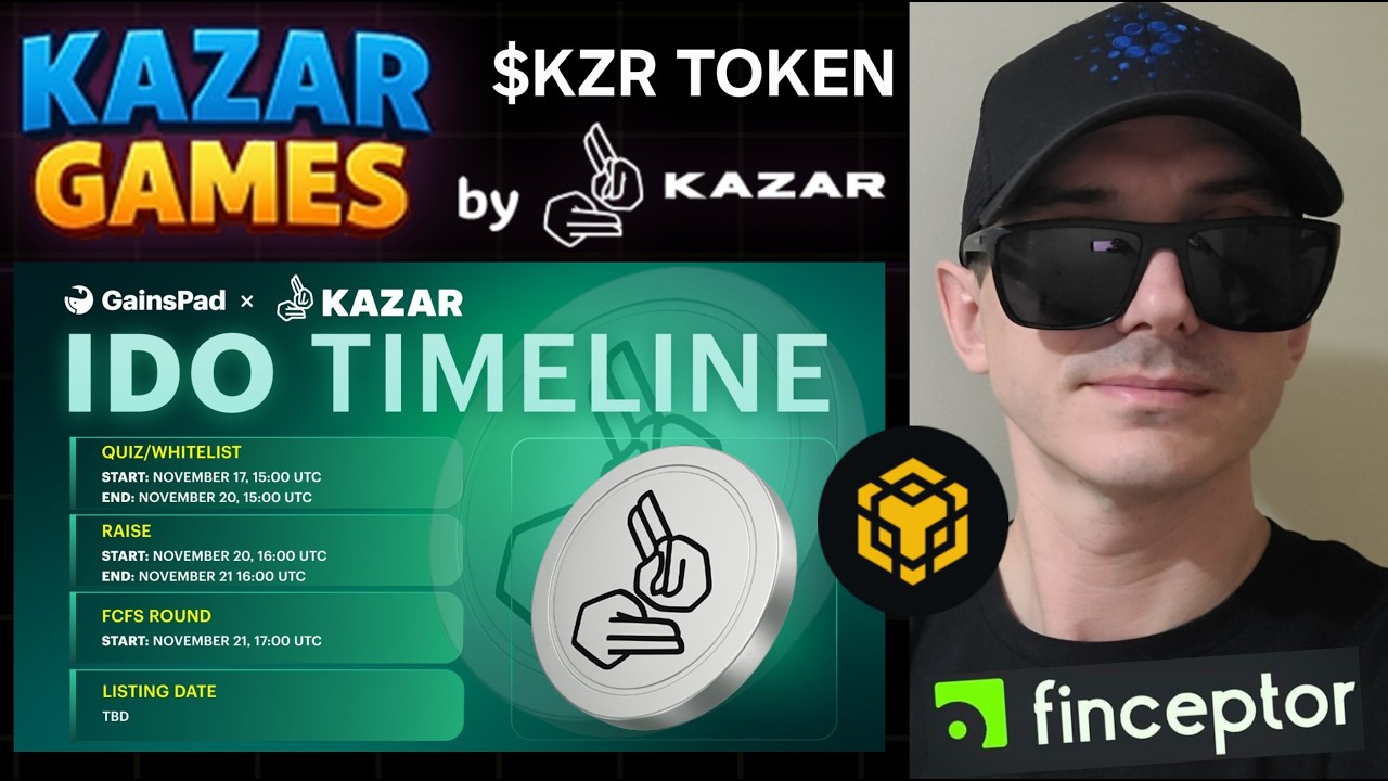 $KZR - KAZAR GAMES TOKEN IDO PRESALE CRYPTO COIN KZR FINCEPTOR APP BNB BSC BINANCE BLOCKCHAIN NEW