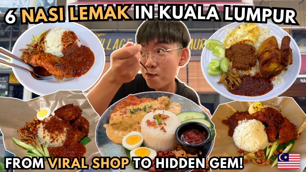 I Tried 6 Nasi Lemak in Kuala Lumpur, Malaysia - And This One is Really The Legend🇲🇾!