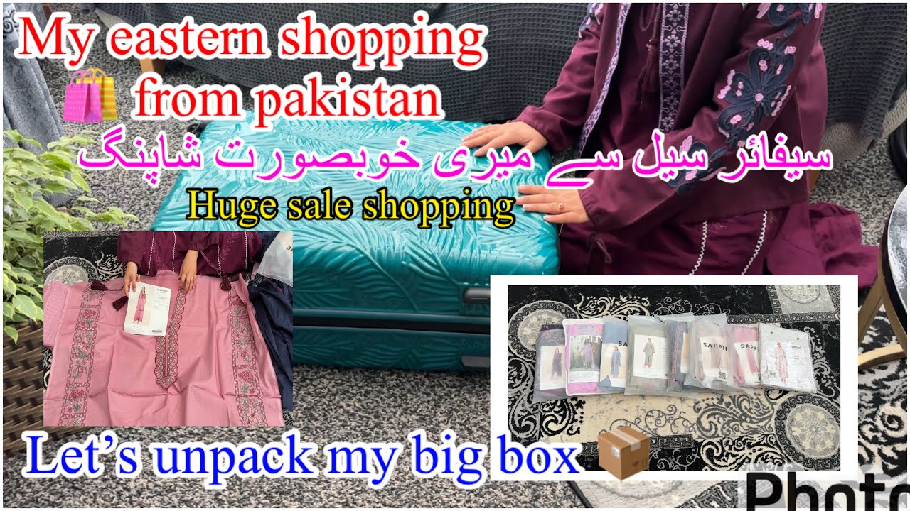 sapphire sale shopping 🛍️ | Huge sale shopping from pakistan | Unpacking my suitcase 🧳 