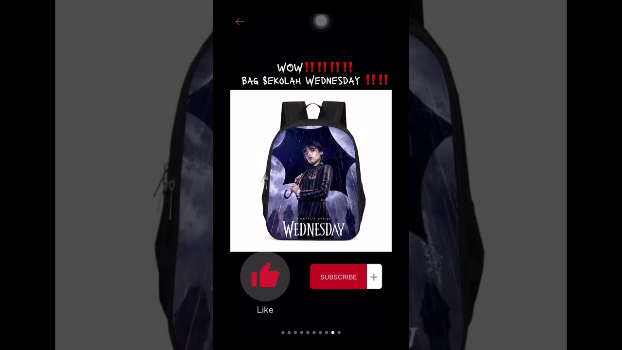 Wow‼️Bag Sekolah Wednesday Addams ‼️ 