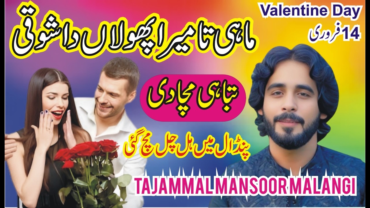 14 february valentine day | MAHI MERA PHULLAN DA SHOQI | tajammal mansoor malangi new song